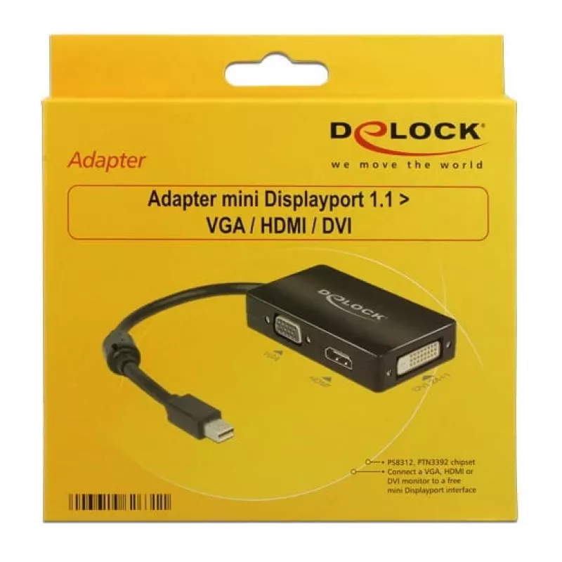 Kabel DeLOCK 0,16 m DisplayPort/VGA + HDMI + DVI