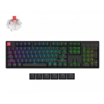 Bezprzewodowa klawiatura mechaniczna Keychron K10 RGB Czarny, kompaktowy układ, podświetlenie RGB, Bluetooth i USB-C