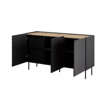 3D2SZ ONDA komoda 150x45x85 czarny