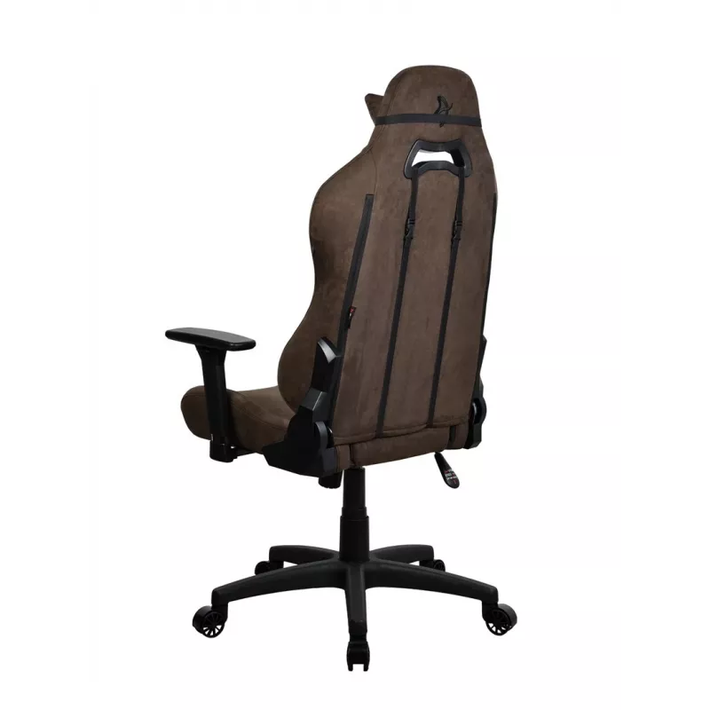 Fotel gamingowy Arozzi Torretta SuperSoft — ergonomiczny brązowy, konstrukcja zapewniająca wsparcie