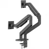 Uchwyt do monitora DIGITUS Dual Monitor Mount dla 2 ekranów 45 cali, zacisk, 2×20 kg, VESA 75×75–100×100, pochylenie -20–50°
