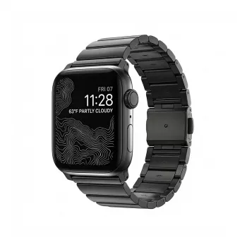 Pasek do zegarka Nomad stal nierdzewna grafitowa czerń V2 do 42/44/45/49 mm