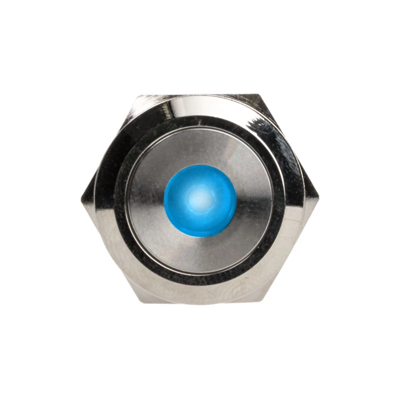 Przycisk Push button switch DimasTech PD211 22 mm Silverline Dot RGB — wandaloodporny panel sterowania