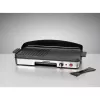 Elektryczny grill stołowy Rommelsbacher BBQ 2003 — 1900 W, 50×25 cm, ryflowana + Teppanyaki, regulowany termostat, srebrny/czarny