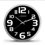 Wall clock Esperanza EHC013K Zurich Czarny Quartz Oval 25 cm, aluminiowa rama, grubość 4 cm