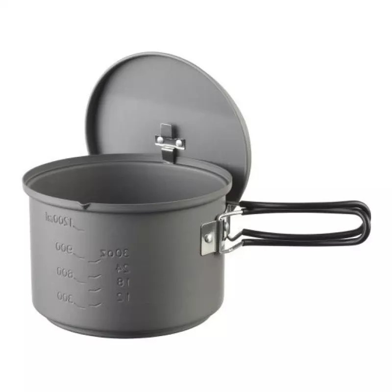 Zestaw kuchenny ESBIT z palnikiem alkoholowym, aluminium 1,5 L, Ø15,4 cm, wys. 115 mm, czarny