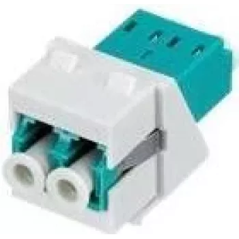 Keystone Module Rutenbeck KMK-LC-D OM3 aqua — wkład światłowodowy LC duplex, OM3 wielomodowy
