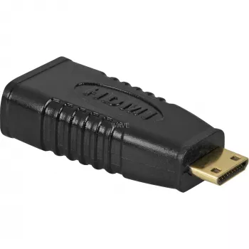 Wentronic Goobay adapter HDMI™, gniazdo standardowe HDMI (typ A), czarny - gniazdo HDMI™ A > wtyk HDMI™ C (Mini) (68841)