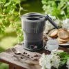 Czajnik elektryczny Adler AD 1377G, pojemność 0,6 L, 600 W, szary, tworzywo/silikon/stal nierdzewna