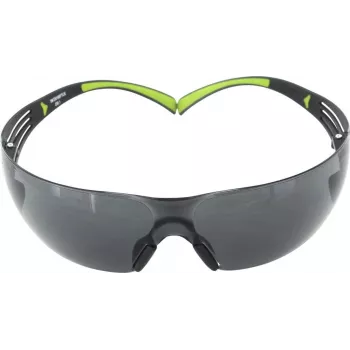 Okulary ochronne 3M SecureFit 400 — czarna ramka, zielone przyciemniane soczewki, ochrona UV, powłoka przeciwmgielna