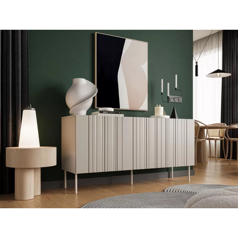 Komoda cama meble ISLA 1505x400x750 mm, kaszmirowy mat, płyta wiórowa