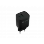 Przewodowa ładowarka do urządzeń mobilnych NATEC NUC-2141, 30W, USB-C PD 3.0 + USB-A QC 3.0, 110–240V, czarna