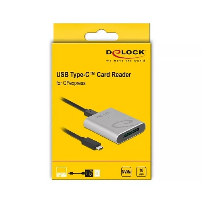 Czytnik kart DeLOCK 91751 USB 3.2 Gen 1 Type-C Srebrny