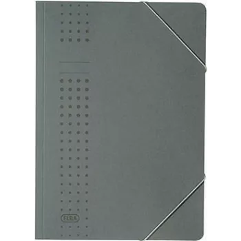 ELBA chic-elasticated folder cardboard, A4, Antracyt (33470 AZ) (33470 AZ)