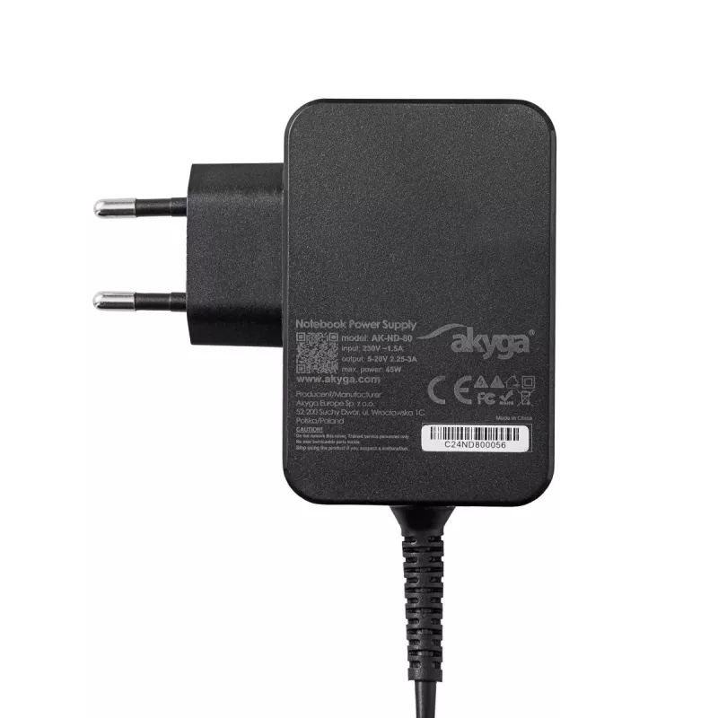 Zasilacz Akyga AK-TB-09 Wewnętrzny 5W Czarny 110-240V