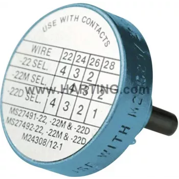 Tuleja pozycjonująca Harting 09 99 000 0531 niebieska