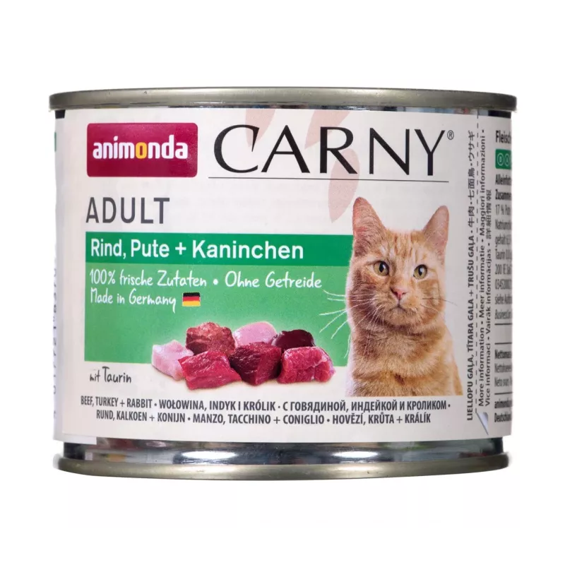 ANIMONDA Carny Adult Beef, turkey and rabbit - mokra karma dla kota - 200g
