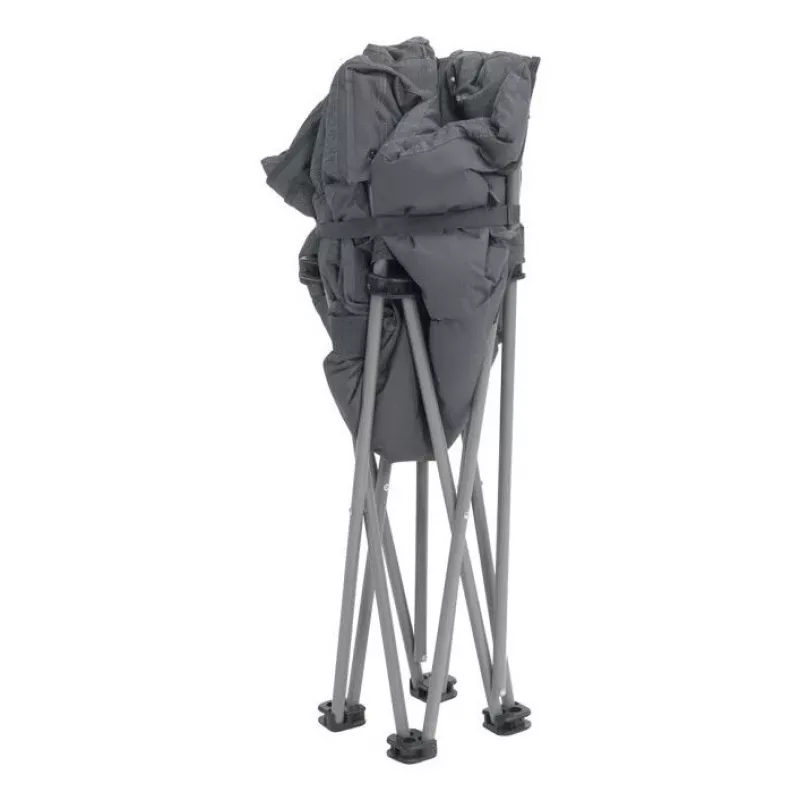 Krzesło turystyczne Outwell 470474 — składane krzesło 4-nożne, maksymalne obciążenie 150 kg, czarno-szare