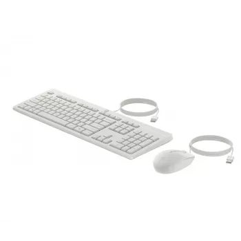 HP 225 G2 USB Wired mysz klawiatura Combo, Copilot Key - Cashmere biały - ESTONIAN