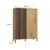 KAMARO 2DD cienki/GŁ dąb ARTISAN DISPLAY CABINET