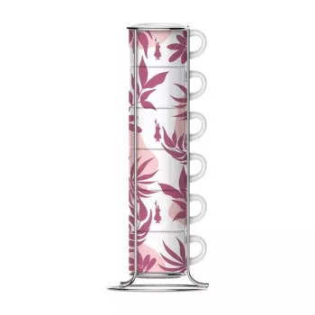 Filiżanka do espresso BIALETTI 0,09 L porcelana Różany Biały, pojedyncza sztuka, podstawka w zestawie