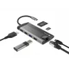NATEC Fowler Plus USB Type-C Czarny Szary MicroSD SD Hub