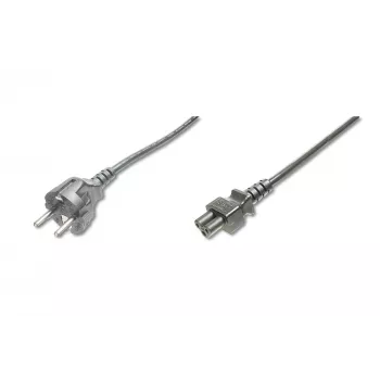 Assmann Power kabel, Schuko - C5, wtyk/gniazdo, 1,8 m, H05VV-F3G 0,75 mm², czarny (AK-440103-018-S)