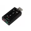 Zewnętrzna karta dźwiękowa USB LOGILINK UA0078, 7.1-kanałowa, interfejs USB, kompaktowa 124×194×34 mm, 80 g