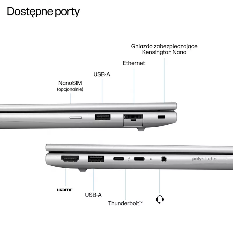 HP EliteBook 6 G1i Ultra 5 225U 14.0WUXGA IPS 400nits Eye Ease AG 24GB DDR5 5600 SSD512 Arc Cam 5Mpx 56Wh W11Pro Pike srebrny aluminiowy 3Y OnSite
