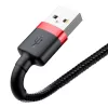 Kabel USB-A do Lightning Baseus Cafule 2.4A QC 3.0, 1 m — czarno-czerwony