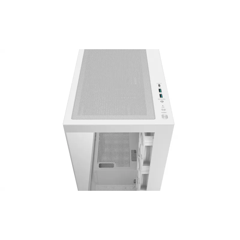 Obudowa PC DeepCool CG580 4F V2 Midi Tower biały — ATX, hartowane szkło, 3 wentylatory boczne 120 mm, wsparcie chłodnicy bocznej 360 mm