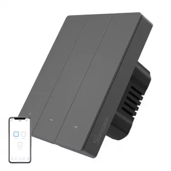Inteligentny włącznik ścienny Sonoff M5-3C-80 Wi‑Fi — 3-kanałowy, montowany na ścianie inteligentny włącznik, model M5-3C-80