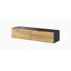 Cama zestaw mebli do salonu VIGO 9 czarny/dąb wotan
