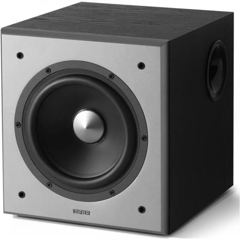 Subwoofer aktywny Edifier T5, wejście/wyjście stereo RCA, czarny, 70 W (lekko uszkodzone opakowanie)