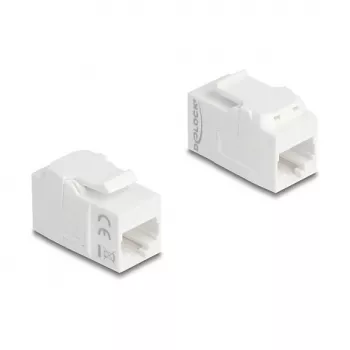 Moduł Keystone DELOCK 90719, płaski RJ-45, biały, 16,3×30,6×20,5 mm