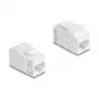 Moduł Keystone DELOCK 90719, płaski RJ-45, biały, 16,3×30,6×20,5 mm