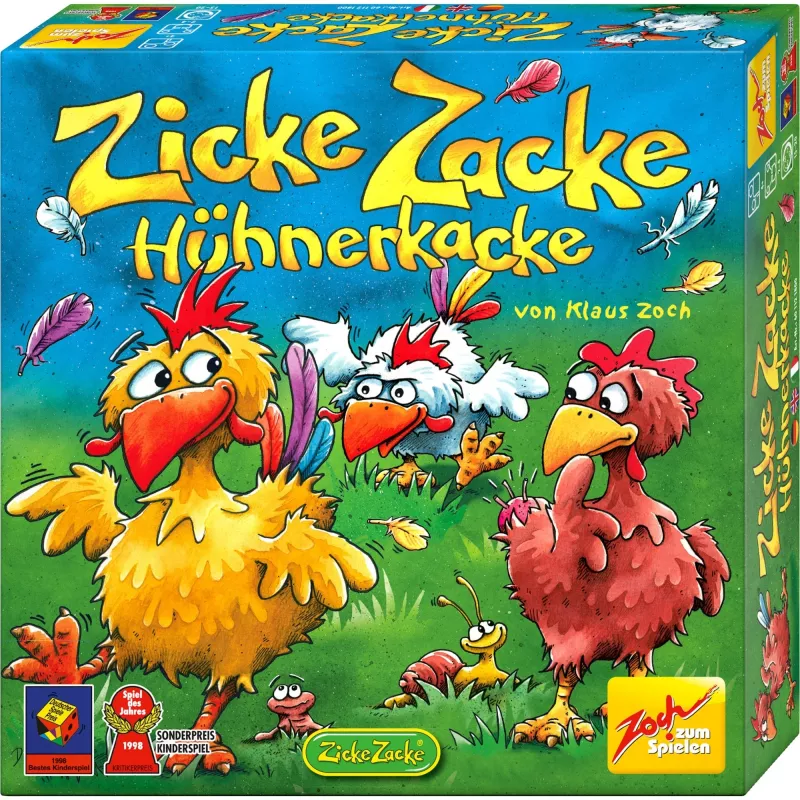Zicke Zacke Chicken Cha Cha Cha, gra planszowa Gra Roku dla Dzieci 1998