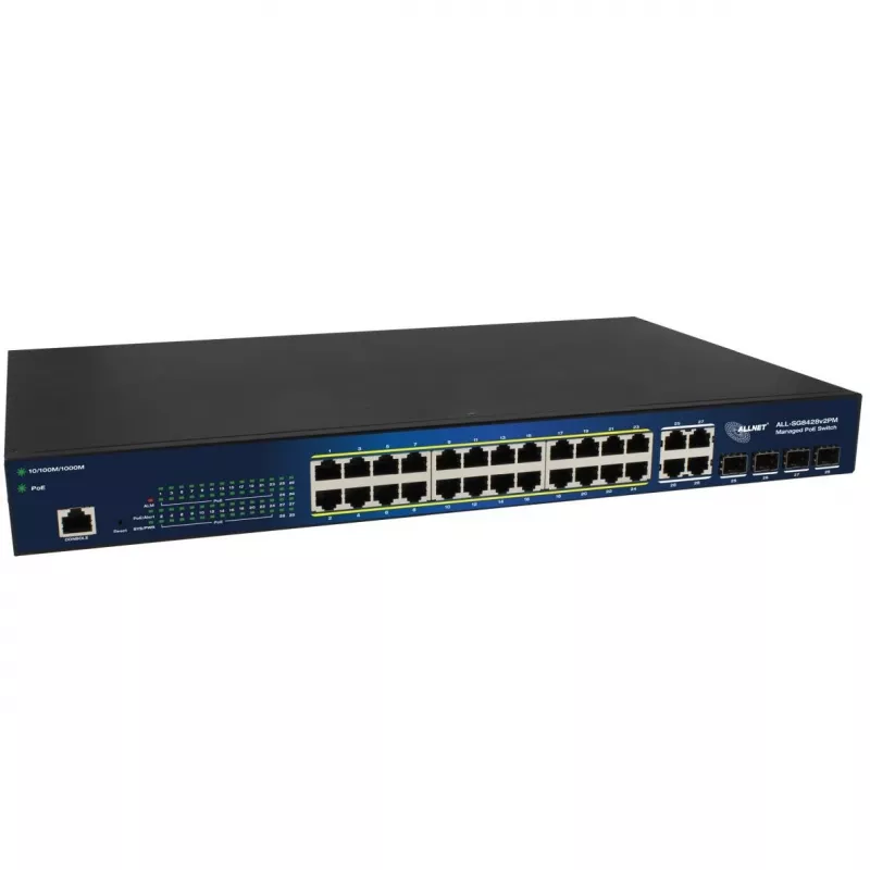 Przełącznik zarządzalny ALLNET ALL-SG8428V2PM 24 porty Gigabit Ethernet PoE