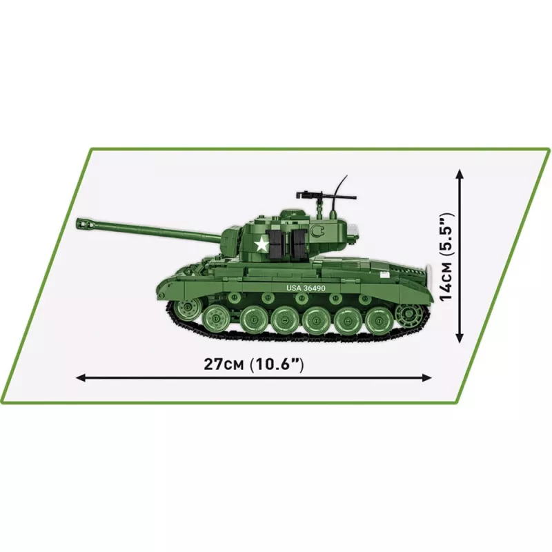 Zestaw konstrukcyjny COBI M26 Pershing T26E3 904 elementy Plastik dla dzieci od 3 lat