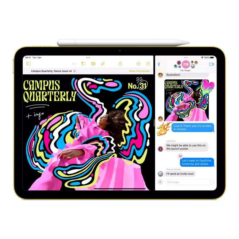 Apple iPad 11 (2025) Wi-Fi + Cellular 128GB Żółty - 27,9 cm (11) Tablet (MD7H4TY/A)