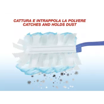 Beper Duster Kit C203PUL004 z 10 wkładami — zestaw ręcznej miotełki do kurzu, wymienne końcówki z mikrofibry