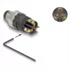 DeLOCK M8 Connector A-coded 3 pin male screw connection Czarny