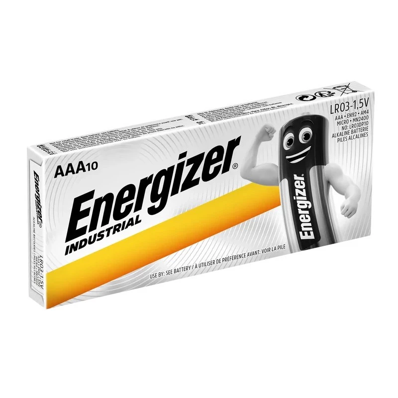 Energizer Industrial AA Alkaline baterie - 6x Packs of 10 + 6x Free Packs of 10