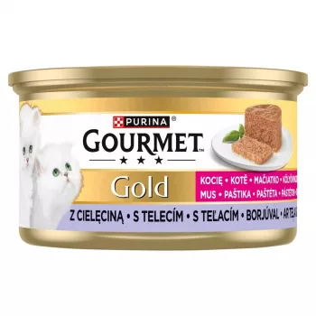 mokra karma dla kota Purina Nestlé Gourmet Gold Kitten Veal Mousse 85 g, 13% białka, 7% tłuszczu