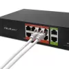 Przełącznik sieciowy QOLTEC FAST Ethernet PoE 8xRJ45 z 2xRJ45 uplink (model 52290)
