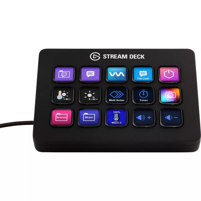 Elgato Stream Deck MK.2 Konfigurowalny 15-przyciskowy panel sterowania USB z klasycznymi klawiszami, czarny