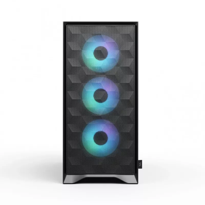 Obudowa PC Fractal Design Pop 2 Air Czarny TG RGB Midi Tower — ATX/Micro‑ATX/Mini‑ITX, 3x120mm przód, 1x120mm tył, zatoki 2,5 cala+3,5 cala