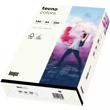 Papier Inapa Tecno colors biały A4 — 250 arkuszy, 160 g/m²