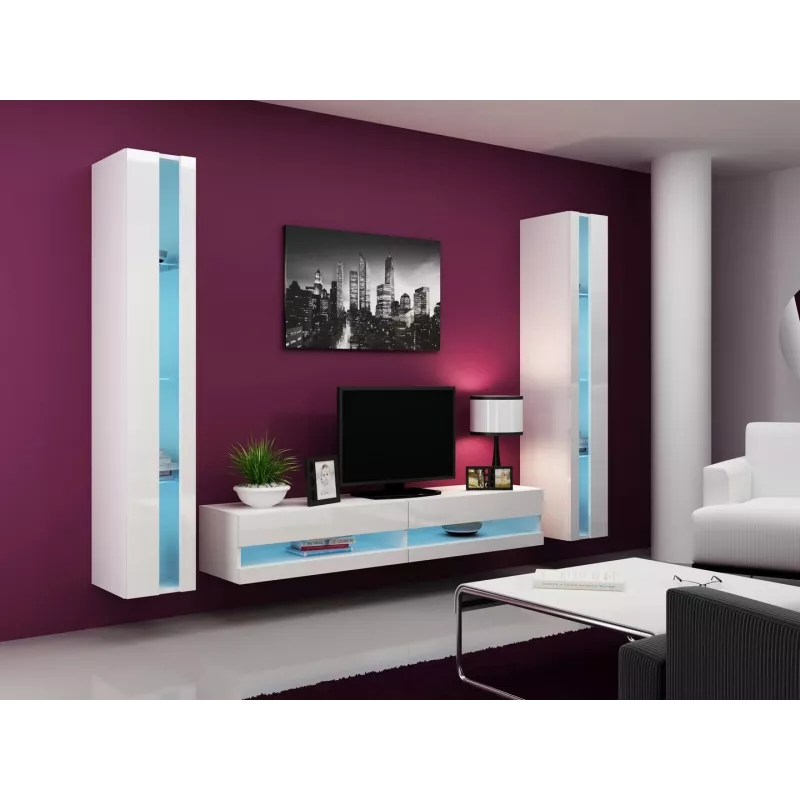 Regał Cama VIGO NEW 180/40/30 biały/biały połysk