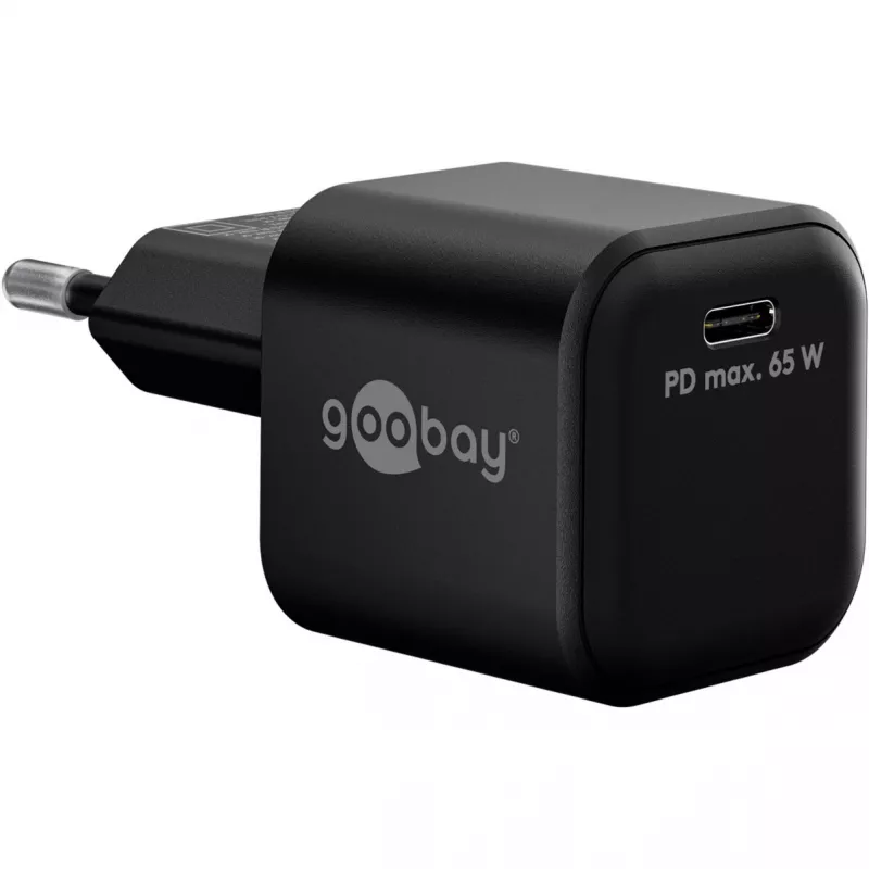 Zestaw do ładowania USB-C GOOBAY 74774 — ładowarka 65 W z kablem tekstylnym USB-C 1 m